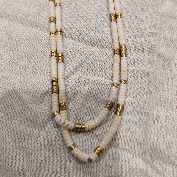 J.Crew Necklace Layered Chevron Beaded - Picture 5 of 6